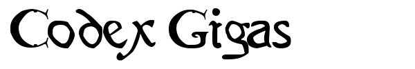 Codex Gigas font preview